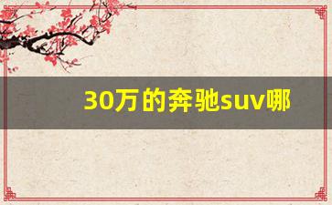 30万的奔驰suv哪款好,奔驰七座suv 28万左右